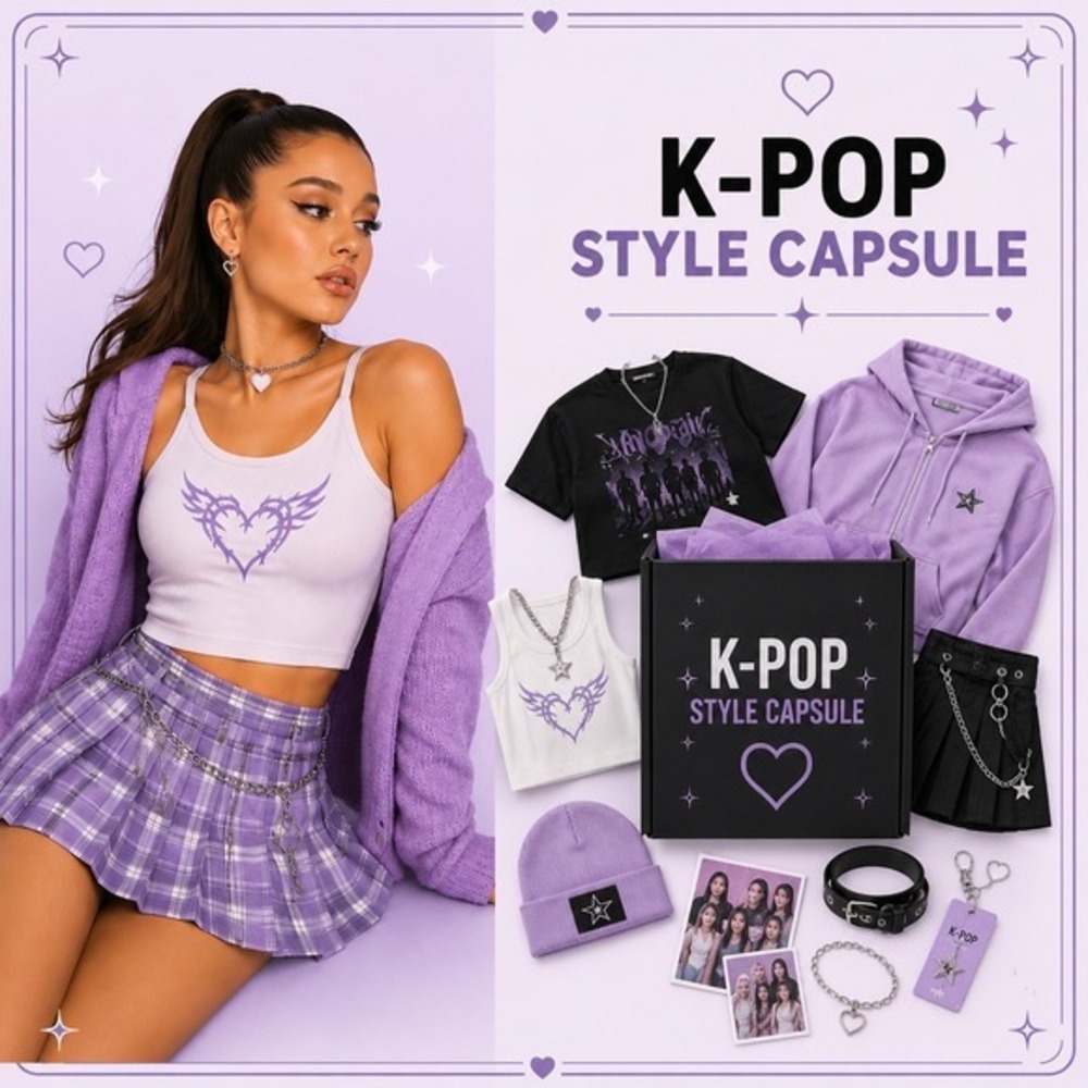 K-Pop Style Capsule Mystery Box Y2K Aesthetic Clothing & Accessories Bundle